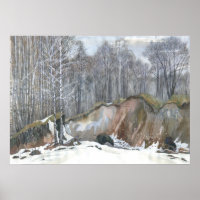 Snowy ravine