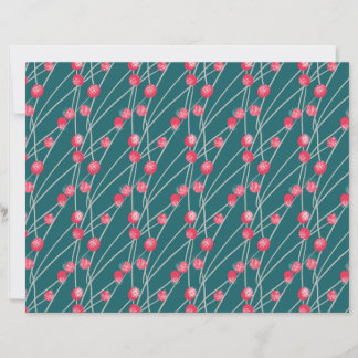 Snowy Red Berries on Dark Green