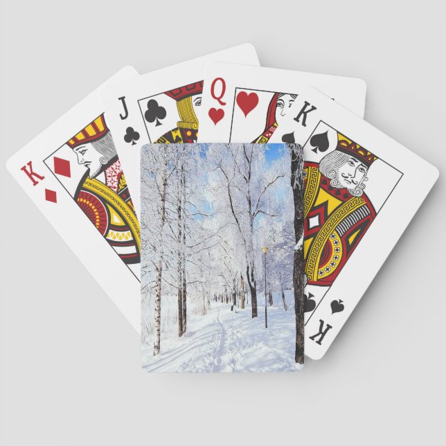 Snowy Road Playing Cards (Back)
