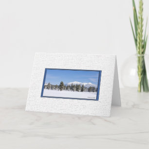 Snowy San Francisco Peaks Custom Inside Greeting Holiday Card