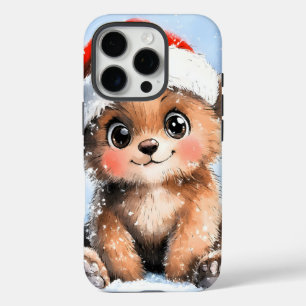 Snowy Santa Little Cub iPhone 16 Pro Case
