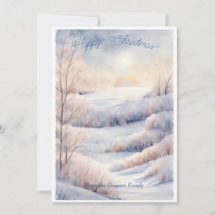 Snowy Serenity: Customizable Winter Wonderland Invitation