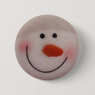 Snowy Snowman 2 Inch Round Button