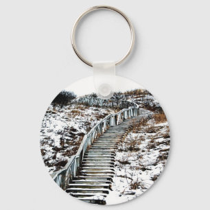 Snowy Staircase Key Chain