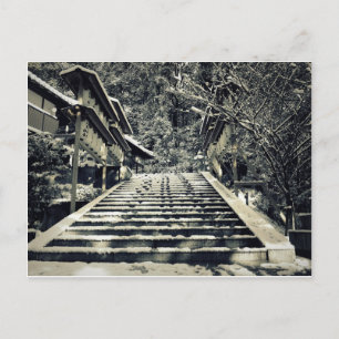 Snowy Steps Postcard