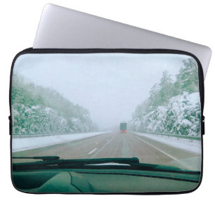 Snowy Swedish Road Trip Laptop Sleeve