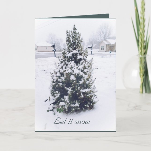 Snowy Tree - Let it Snow Card (Front)