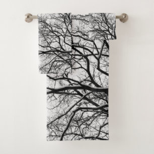 Snowy Tree Silhouettes #1 #minimal #wall #decor   Bath Towel Set