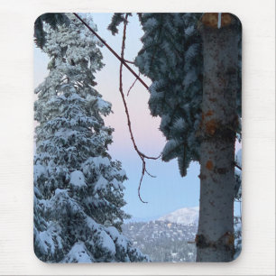 Snowy Trees Mouse Pad