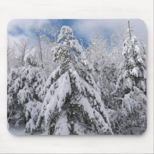 Snowy Trees Mouse Pad