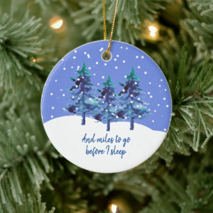 Snowy Trees Ornament Robert Frost Poem