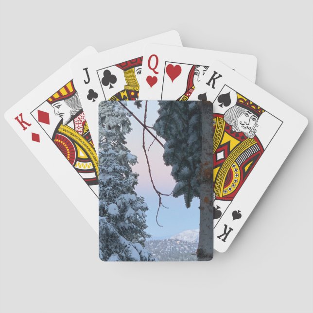 Snowy Trees Playing Cards (Back)