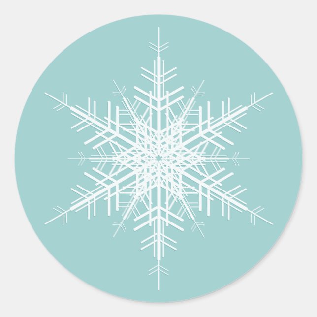 Snowy Turquoise Sticker (Front)