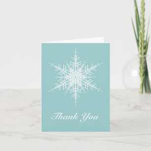 Snowy Turquoise Thank You Card