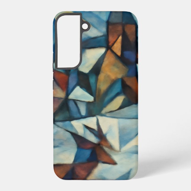 Snowy Village | Cubist Expressionism Samsung Galaxy S22+ Case (Back)