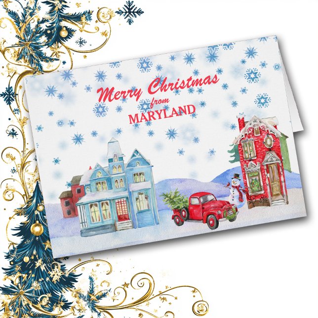 Snowy Village from Maryland Christmas Card (Creator Uploaded)