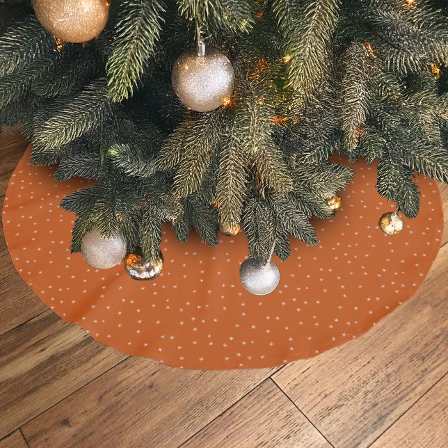 Snowy Village Snowflake Winter Night Christmas Brushed Polyester Tree Skirt (Creator Uploaded)