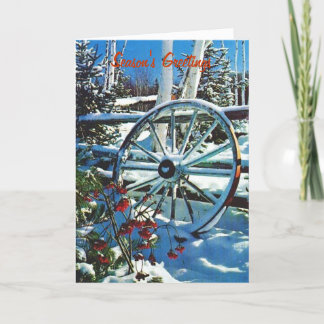 Snowy wheel, Season's Greetings Holiday Card