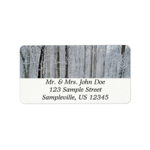 Snowy White Poplar Forest Label