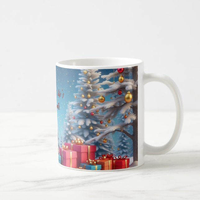 Snowy White Winter Christmas Coffee Mug (Right)