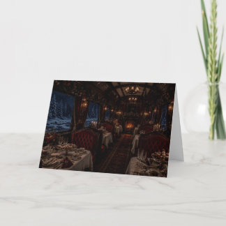 Snowy Window Dining Hall Christmas Card