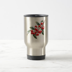 Snowy Winter Berry Travel Mug