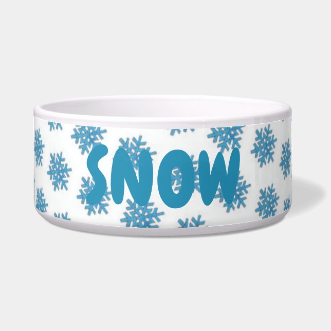 Snowy Winter Blue Snowflake Snow Dog Personalized (Front)