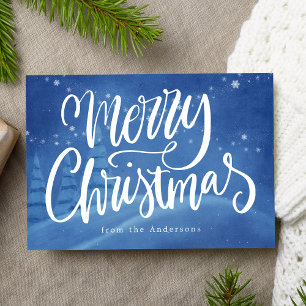 Snowy Winter Christmas Non-Photo Holiday Card