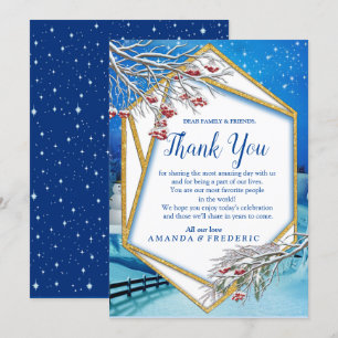 Snowy Winter Fantasy Thank You Card