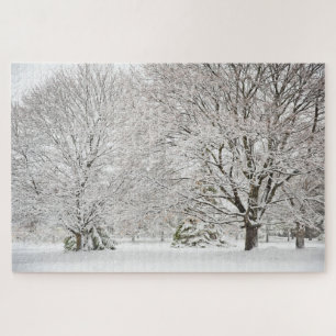 Snowy Winter Forest Jigsaw Puzzle