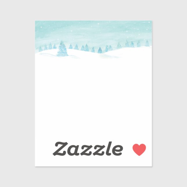 Snowy Winter Forest Landscape With Spruce Trees (Sheet)