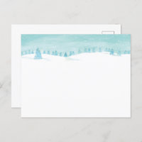 Snowy Winter Forest Landscape With Spruce Trees