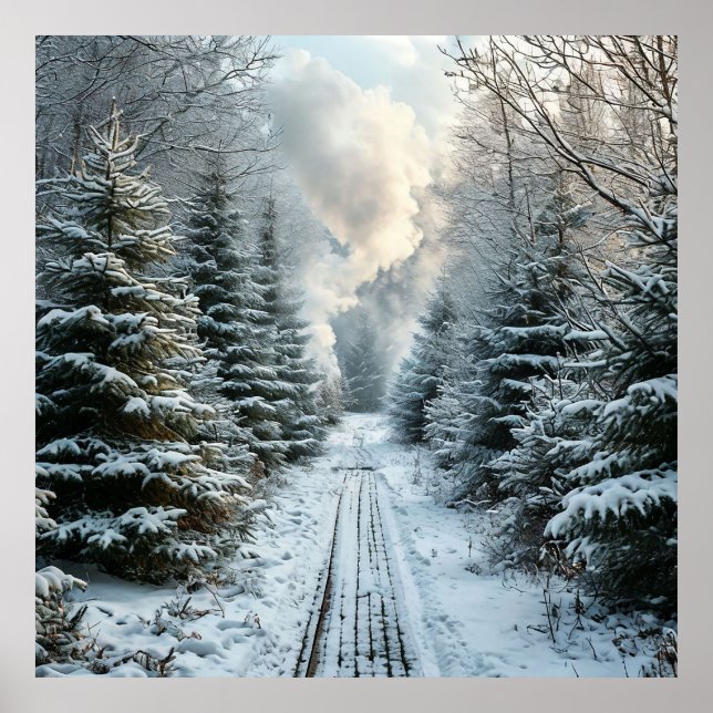 ❄️ Snowy Winter Forest Wall Art Nature Decor 🌲 (Front)