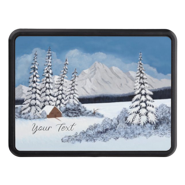 Snowy Winter Hitch Cover (Front)