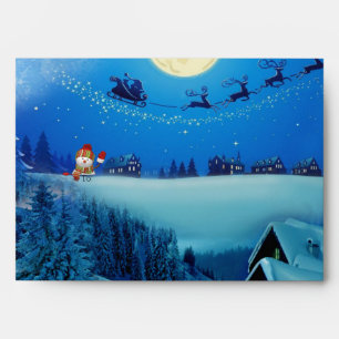 Snowy Winter Holiday Fantasy Envelope