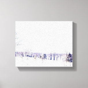 Snowy Winter Landscape Canvas Print