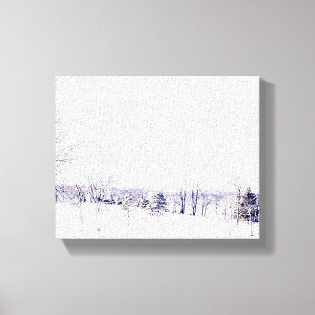 Snowy Winter Landscape Canvas Print (Front)