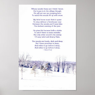 Snowy Winter Landscape Poster