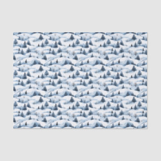 Snowy Winter Landscape Tissue Paper