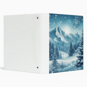 Snowy Winter Mountain Binder