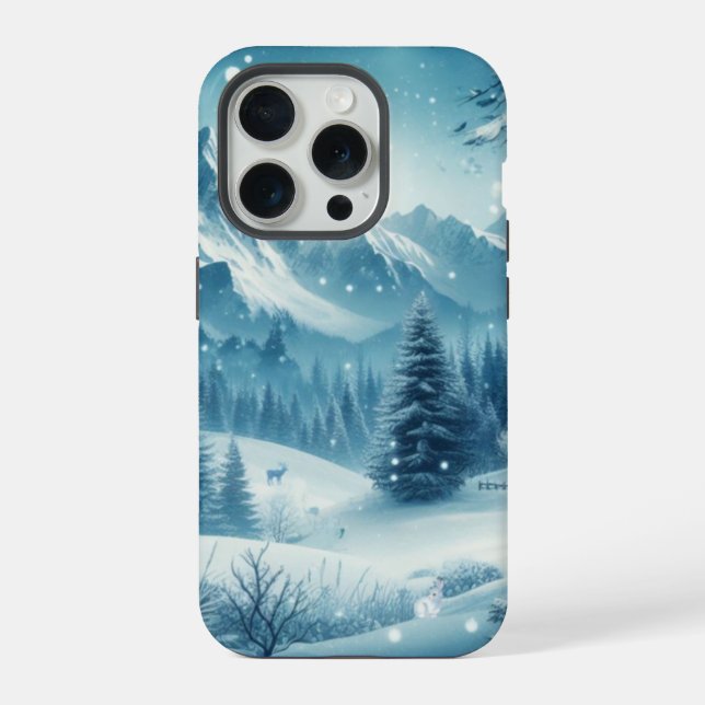 Snowy Winter Mountain iPhone Case (Back)
