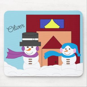 Snowy Winter Mouse Pad