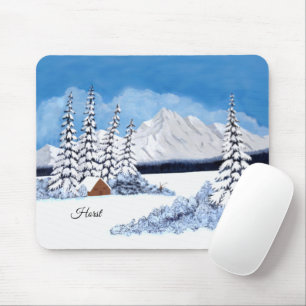 Snowy Winter Mouse Pad