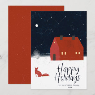 Snowy Winter Scene Carte de Noël
