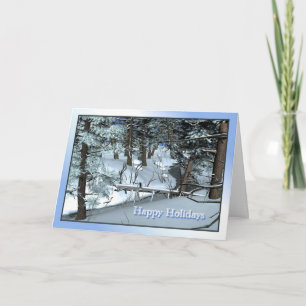 Snowy Winter Scene Holiday Card
