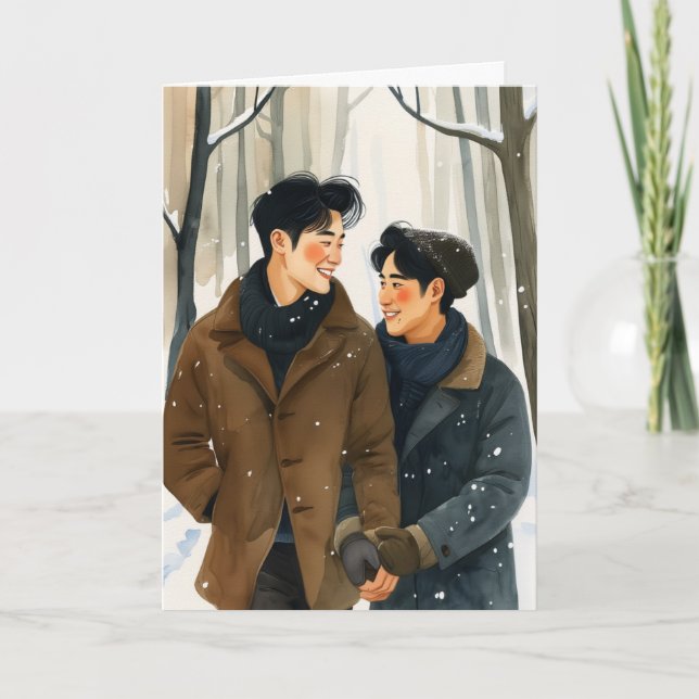 Snowy Winter Walk Card (Front)