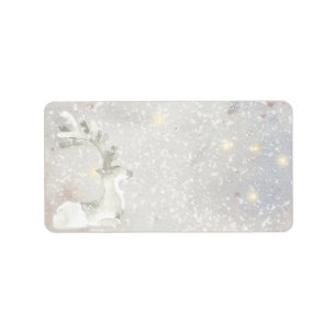 Snowy Winter White Stag Mailing & Tagging Labels