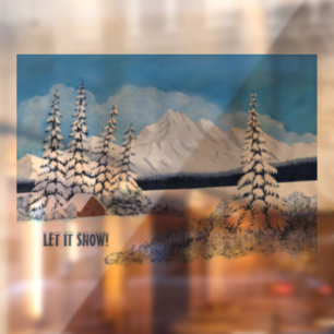 Snowy Winter Window Cling