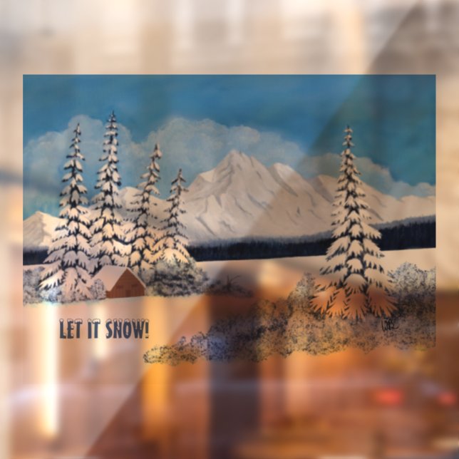 Snowy Winter Window Cling (Sheet 2)