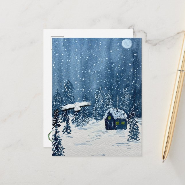 Snowy Wonderland Postcard (Front/Back In Situ)
